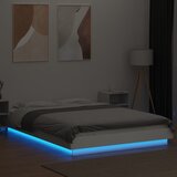  Okvir kreveta s LED svjetlima bijeli 140 x 200 cm drveni | shoptok.hr