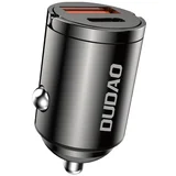 Mini avto polnilec za vtičnico vžigalnika 48W QC PD, črn, (21580800)