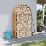 vidaXL Držač za cjepanice svjetlosmeđi 120x45x210 cm pocinčani čelik Cijene