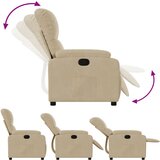  Naslonjač od tkanine krem | shoptok.hr