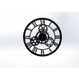WALLXPERT dekorativni metalni zidni sat davin clock black Cene