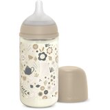 Suavinex Wonderland SX Pro Physiological Anti-Colic Glass steklenička za dojenčke M Medium Flow 3 m+ Liberty Cream 240 ml | Shoptok.si
