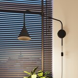 Nice Lamps Črna stenska svetilka z vtikačem Zylo – | Shoptok.si