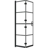  Sklopiva pregrada za tuš ESG 80 x 140 cm crna | shoptok.hr