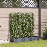 vidaXL Vrtna posoda s mrežo 3 kosi Siva 120x40x125,5 cm, (22010894) Cene