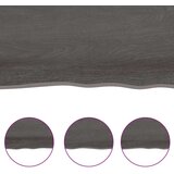  Stenska polica temno rjava 60x20x6 cm trdna hrastovina | Shoptok.si