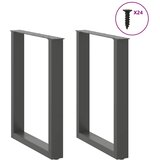 Noge za blagovaonski stol U-oblik 2 kom antracit 60 x (72-73) cm čelik | shoptok.hr