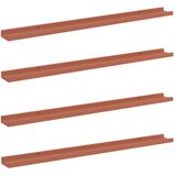  Stenska polica 4 pcs Rdeča 100 x 9 x 3 cm Konstruiran les, (5000201088) | Shoptok.si