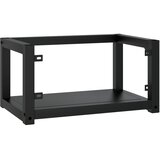  Zidni okvir za kupaonski umivaonik crni 59x38x31 cm željezni | shoptok.hr