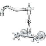 Rosan nostalgija zidna dvoručna baterija za sudoperu ili lavabo Roma 200mm N03202 | Eponuda.com