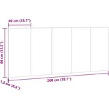 vidaXL Uzglavlje kreveta staro drvo 200x1,5x80 cm konstruirano drvo | shoptok.hr