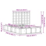 vidaXL posteljni okvir z dvigalnim shranjevanjem Bela 140x200 cm Trden les iz bora | Shoptok.si