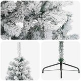  Umjetno božićno drvce 240 cm PVC i čelik Zelena i bijela - Zelena i bijela 240 cm | shoptok.hr