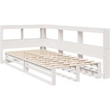 Krevet s regalom za knjige bez madraca bijeli 90x200cm borovina | shoptok.hr