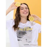 Sinsay Pamučna majica s printom | shoptok.hr