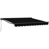 vidaXL Retraktilna tenda Črna 350x250 cm Poliester | Shoptok.si