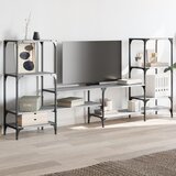 TV ormarić siva boja hrasta 206,5x28,5x95 cm konstruirano drvo | Eponuda.com
