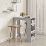 vidaXL Barska miza s policami betonsko siva 102x50x103,5 cm | Shoptok.si