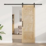vidaXL Klizna vrata s setom okova 73,5x211 cm od punog drva od bora | shoptok.hr