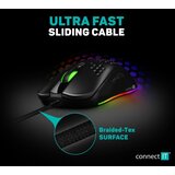 Connect IT CMO-5511-BK - LED RGB žični gejmerski miš 200-12800 DPI crne boje | Eponuda.com