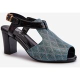 Boto Women's Turquoise Faux Leather High Heel Sandals Queenmarie | shoptok.hr