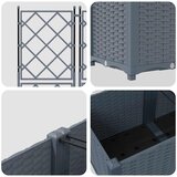  Vrtna saksija 3 pcs Svijetlo siva 80 x 80 x 143 cm Plastika | shoptok.hr