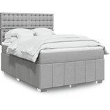  Krevet box spring s madracem svjetlosivi 140x200 cm od tkanine | shoptok.hr
