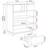  Ormarić za cipele 73 x 38 x 87 5 cm Konstruirano drvo - Dimljeni hrast | shoptok.hr