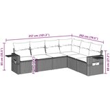  6-dijelni set vrtnih sofa od poliratana s jastucima smeđi | shoptok.hr