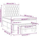 vidaXL Krevet box spring s madracem crni 120 x 190 cm baršunasti | shoptok.hr