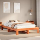 Maison Chic Posteljni okvir - Dvoposteljna postelja - Zakonska postelja brez vzmetnice voščeno rjav 120x200 cm borovina-J13266, (21762696) | Shoptok.si
