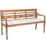 klupa s jastucima 150 cm tikovina