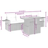  5-dijelni vrtni set sofa s jastucima bež od poliratana | shoptok.hr
