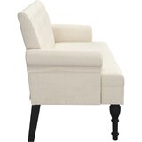  Klupa s naslonom 120 x 62 x 75,5 cm platnena | Eponuda.com