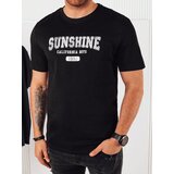 DStreet Koszulka męska z nadrukiem czarna | Shoptok.si