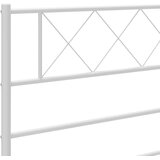  Metalni okvir kreveta uzglavlje i podnožje bijeli 135 x 190 cm | shoptok.hr