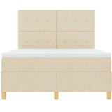  s opruga kutije s uzglavljem Krema 140 x 190 cm tkanina | shoptok.hr