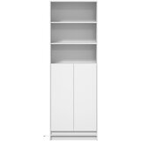  Visoka komoda LED bijela 69x32,5x200 cm konstruirano drvo | shoptok.hr