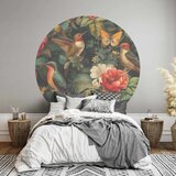  Okrugla fototapeta - Flowers birds and butterflies – vintage-style illustration 280x280 | shoptok.hr