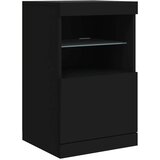 vidaXL Komoda z LED lučkami črna 123x37x67 cm | Shoptok.si
