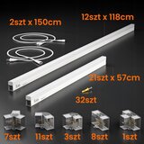  LED plafonsko svetlo LED/384W/85-265V 6500K 484x243 cm CRI 90 IP54 bela | Eponuda.com