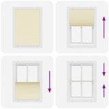 vidaXL Plisirana roleta krem 95x100 cm širina tkanine 94,4 cm | shoptok.hr