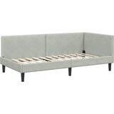  Kutni okvir kreveta Svijetlo siva 80 cm x 200 cm Baršun | shoptok.hr