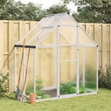  Staklenik s okvirom srebrni 169 x 114 x 195 cm aluminijski | shoptok.hr