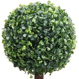 vidaXL Umetni pušpan z loncem okrogel zelene barve 118 cm | Shoptok.si