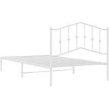  Metalni okvir za krevet s uzglavljem bijeli 107x203 cm | Eponuda.ba
