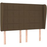 Maison Chic vzglavna omarica - nočna omarica - posteljna omarica z ušesi temno rjavo 147x23x118/128 cm blago, (21707696) | Shoptok.si