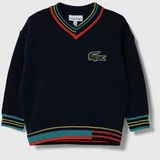 Lacoste Otroški pulover s primesjo volne mornarsko modra barva