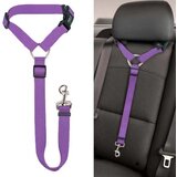 INF Nastavljiv varnostni pas za hišne ljubljenčke - varno na vožnjah z avtomobilom Purple, (5000124578) | Shoptok.si