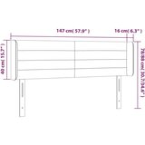  Uzglavlje s ušima plavi 147x16x78/88 cm od tkanine | shoptok.hr